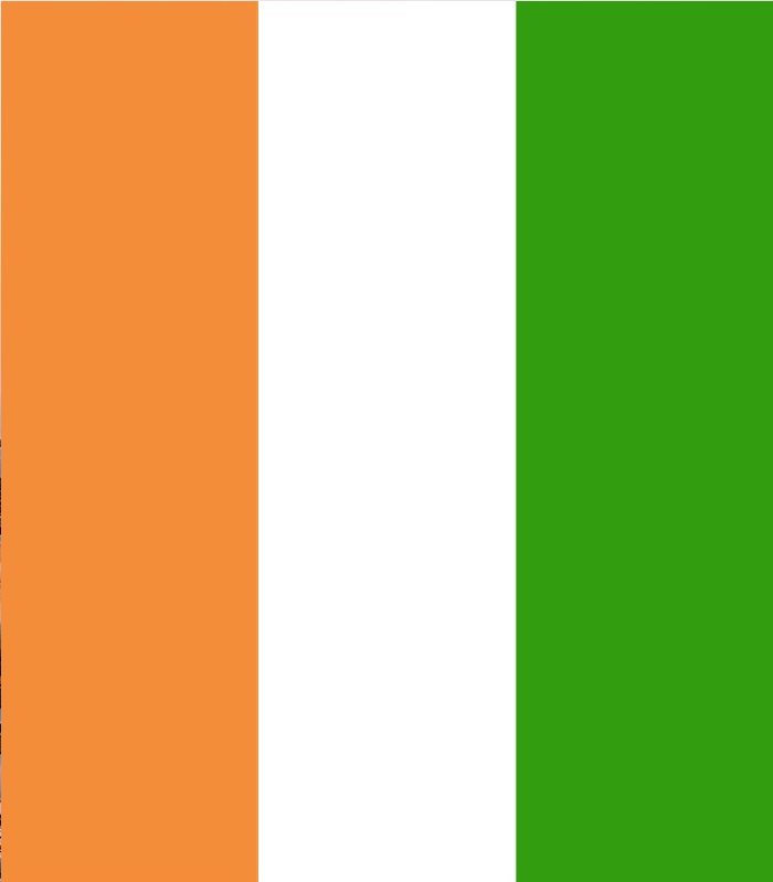 Cote Divroire Ivory Coast Flag